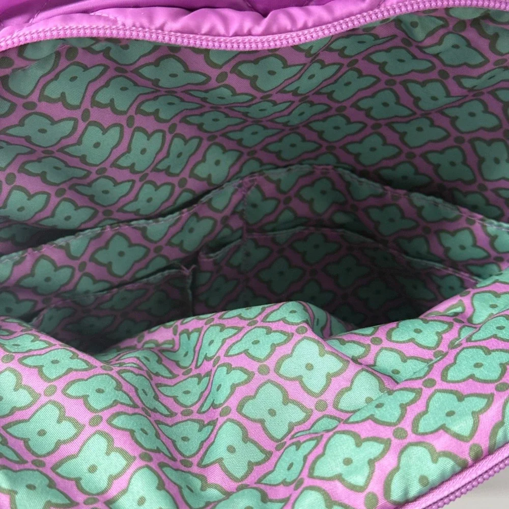 Vera Bradley Quilted Performance Twill Backpack and Lunch Bag Set Purple Orchad